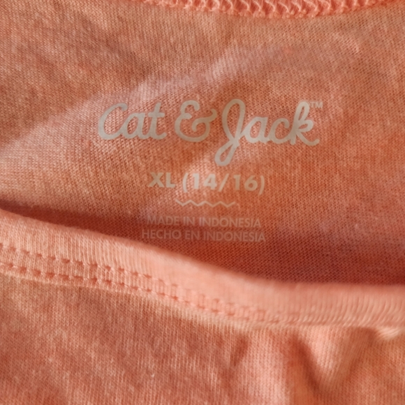 NWT Girls Peach Tank Top with Sequined Palm Tree Size 14/16 - Picture 6 of 8